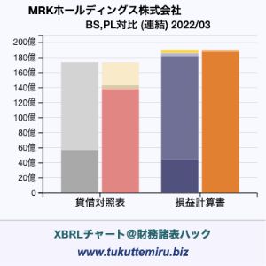 MRKホールディングス株式会社の貸借対照表・損益計算書対比チャート