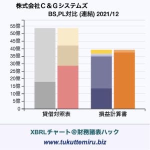 株式会社Ｃ＆Ｇシステムズの貸借対照表・損益計算書対比チャート