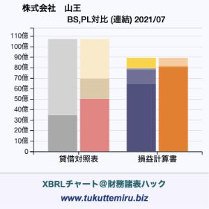 株式会社　山王の貸借対照表・損益計算書対比チャート