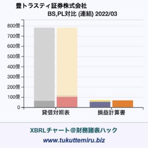 豊トラスティ証券株式会社の貸借対照表・損益計算書対比チャート