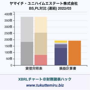 ヤマイチ・ユニハイムエステート株式会社の業績、貸借対照表・損益計算書対比チャート