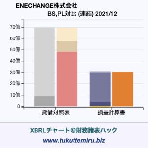 ENECHANGE株式会社の貸借対照表・損益計算書対比チャート